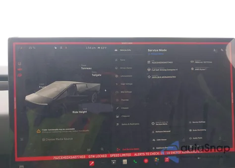 2025 Tesla Cybertruck All-Wheel Drive z USA, uszkodzony, nr VIN 7G2CEHEDXSA077403